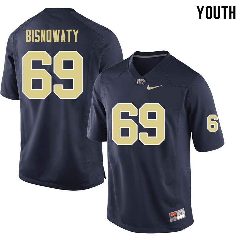 Youth #69 Adam Bisnowaty Pittsburgh Panthers College Football Jerseys Sale-Navy